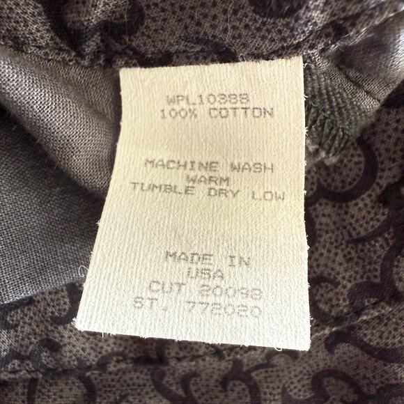 Wah Maker True West Outfitters USA Made Frontier Gray‎ Cotton Prairie Blouse S - Picture 5 of 8